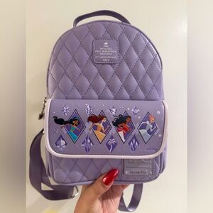 Loungefly Lavender RunDisney Princess Weekend 2023 15th anniversary Backpack
